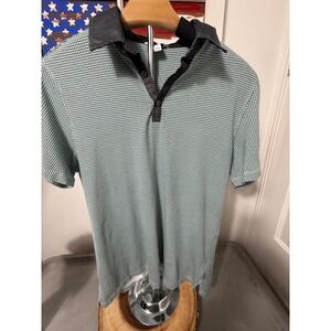 Calvin Klein Houndstooth Polo Shirt Short‎ Sleeve Mens Size S